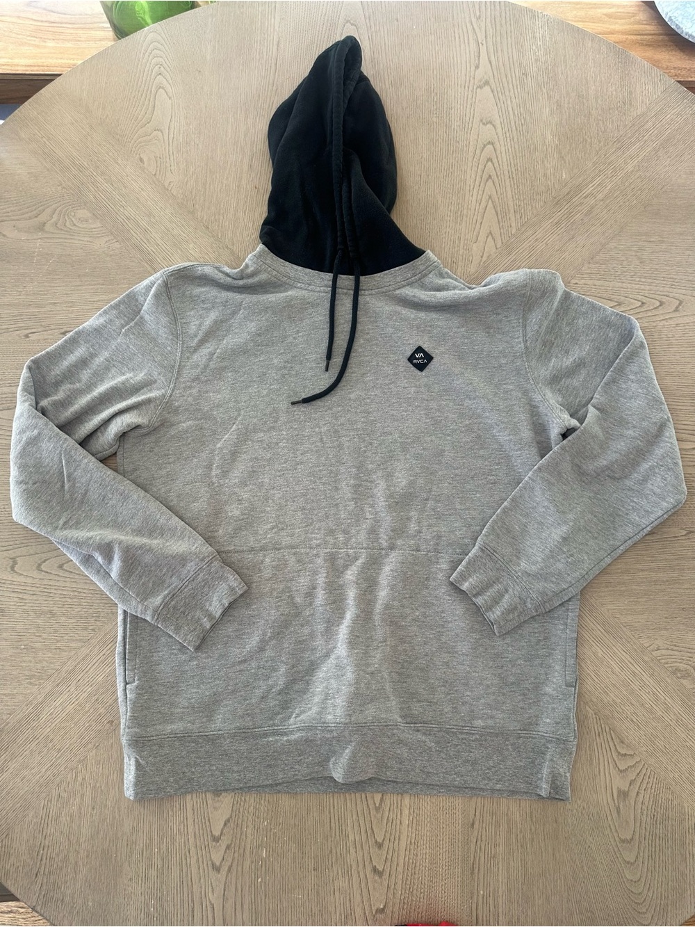 RVCA Grey Body with Black Hood Pullover Hoodie
